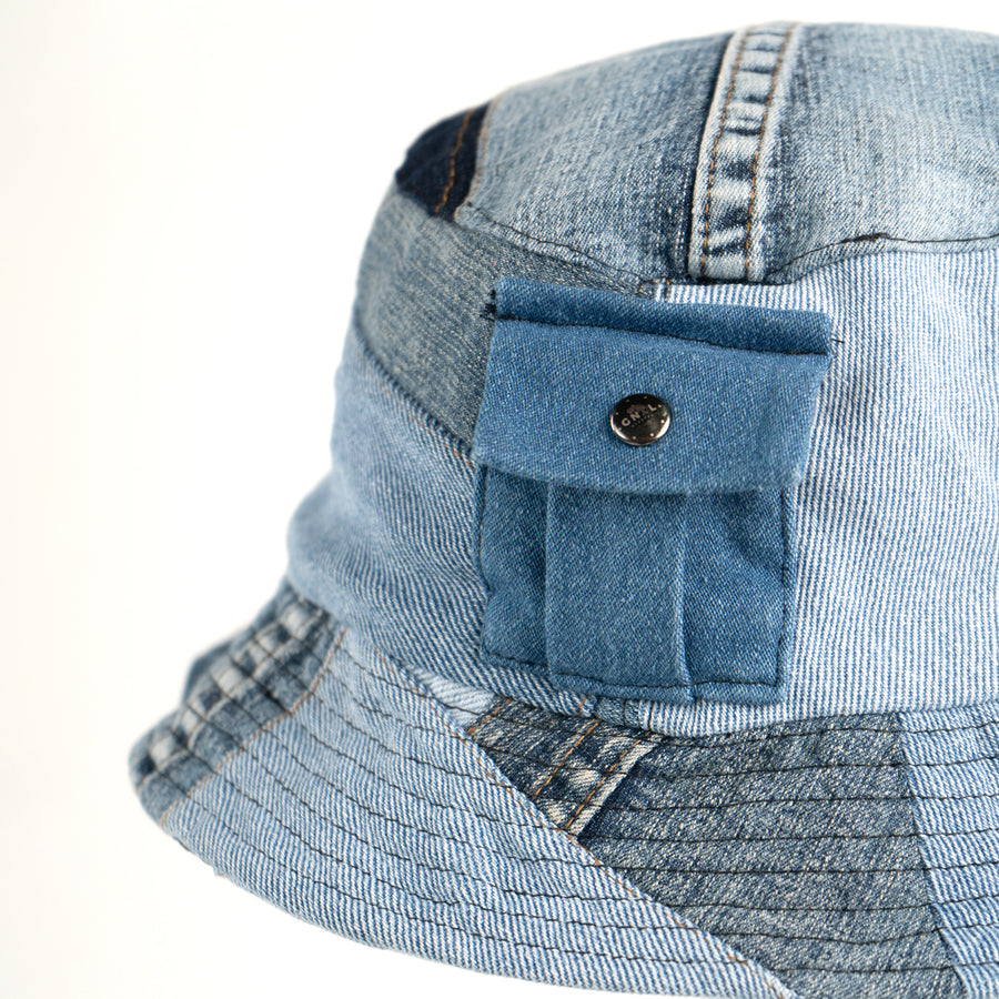 NOSTALGIA  PATCHWORK BUCKET HAT