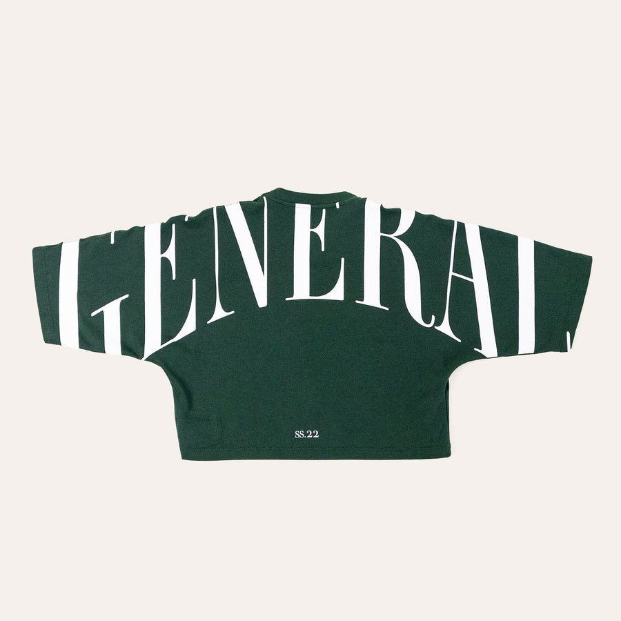 GENERAL ALL OVER GREEN CROPTOP