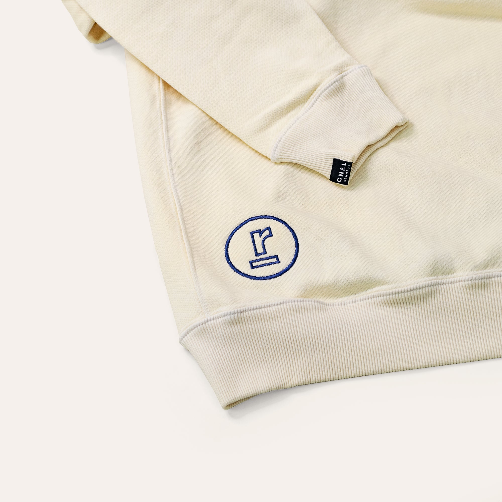 CREAM LOGO HOODIE