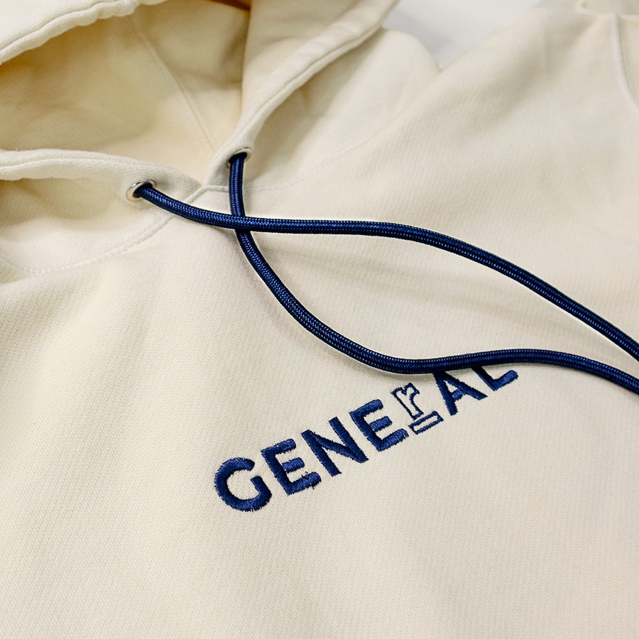 CREAM LOGO HOODIE