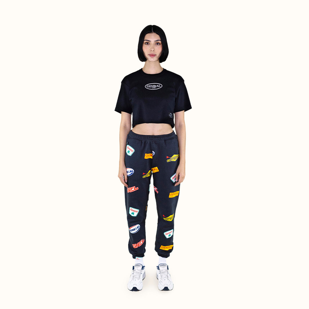 CLASSIC BLACK COTTON CROP TOP