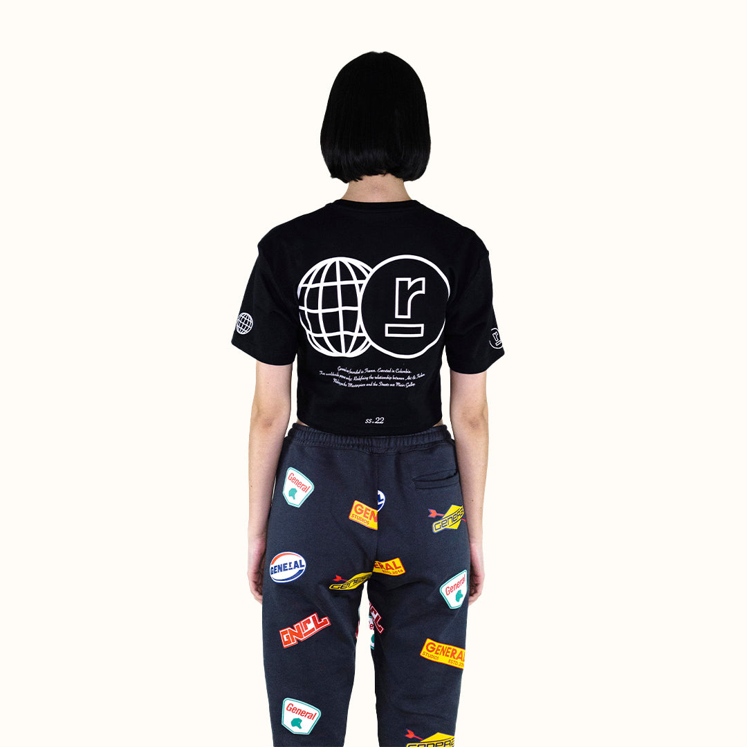 CLASSIC BLACK COTTON CROP TOP
