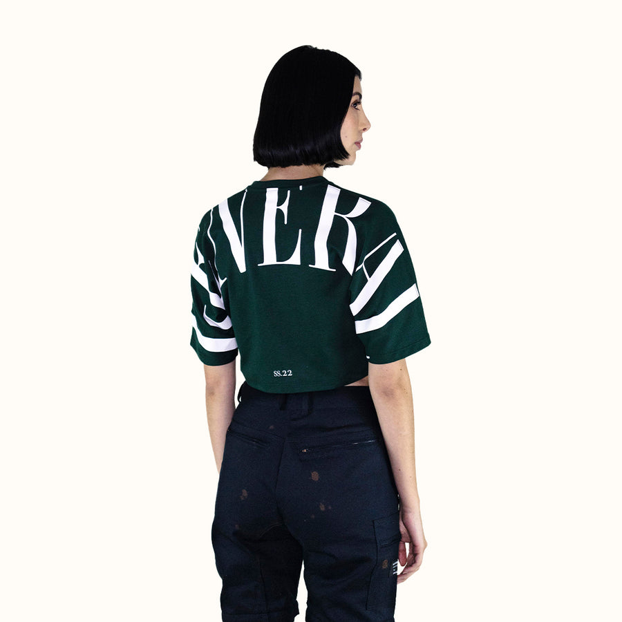 GENERAL ALL OVER GREEN CROPTOP
